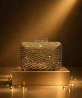 Cosmo Gold Rhinestone Mini Clutch