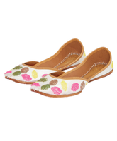Color Play Hand-Embroidered Leather Jutti