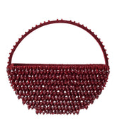 Clara Maroon Suede Embellished Hand Bag