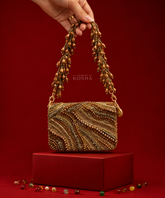 Lila Copper Suede Embellished Mini Bag