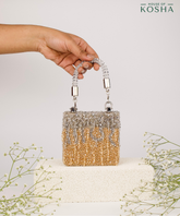 Elsie Gold & Silver Suede Mini Bag