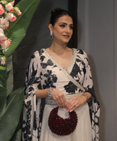 Ophelia Maroon Suede Embellished Hobo Bag