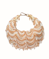 Liona Gold & Silver Georgette Embellished Hobo Bag