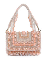 Noor Pastel Suede Embellished Clutch