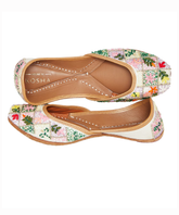 Gul Bahg Hand-Embroidered Leather Jutti