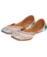 Ocean Drive Hand-Embroidered Leather Jutti