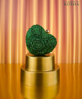 Cora Green Suede Embellished Heart Bag