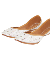 Mogra Hand-Embroidered Leather Jutti
