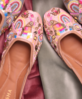 Persian Paradise Hand-Embroidered Leather Jutti