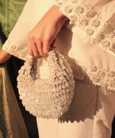 Ophelia Grey Suede Embellished Hobo Bag