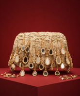 Sheesh Mahal Gold Embellished Clutch