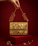 Ira Gold Mirrorwork Embellished Mini Bag