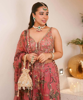 Sheesh Mahal Gold Embellished Potli