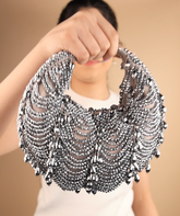 Liona Grey Suede Embellished Hobo Bag