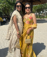 Zora Gold Suede Handcrafted Mini Bag