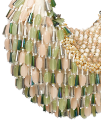 Alara Green Pastel Suede Embellished Hobo Bag