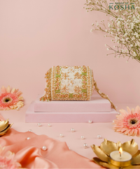 Bella Pastel Suede Embellished Cylinder Mini Bag