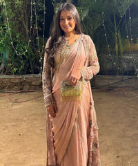 Ayla Gold & Silver Suede Embellished Clutch