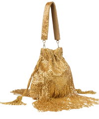Bailey Gold Suede Handcrafted Potli