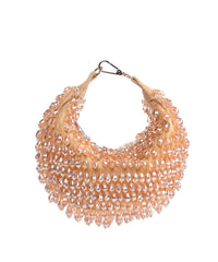 Ophelia Gold Suede Embellished Hobo Bag