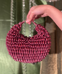 Jae Pink Suede Embellished Hobo Bag