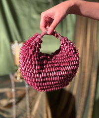 Jae Pink Suede Embellished Hobo Bag