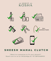 Sheesh Mahal Gold Embellished Clutch