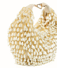 Jae Ivory Suede Embellished Hobo Bag