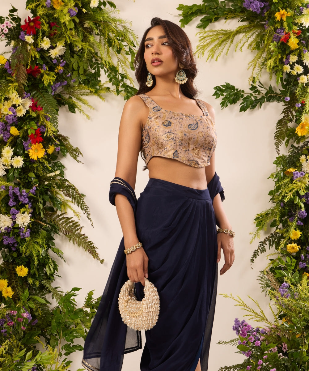 Alara Ivory Pastel Suede Embellished Hobo Bag