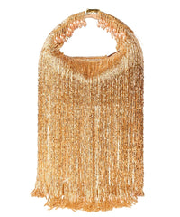 Bailey Gold Georgette Handcrafted Hand Bag