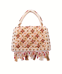 Elara Multicolor Suede Embellished Box Bag