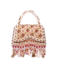 Elara Multicolor Suede Embellished Box Bag