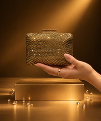 Cosmo Gold Rhinestone Mini Clutch