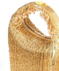 Bailey Gold Georgette Handcrafted Hand Bag