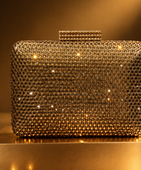 Cosmo Gold Rhinestone Mini Clutch