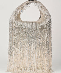 Bailey Silver Georgette Handcrafted Hand Bag