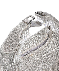 Bailey Silver Georgette Handcrafted Hand Bag