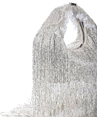 Bailey Silver Georgette Handcrafted Hand Bag