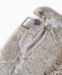 Bailey Silver Georgette Handcrafted Hand Bag