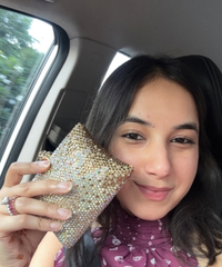 Pixie Gold Ombre Rhinestone Pillow Clutch