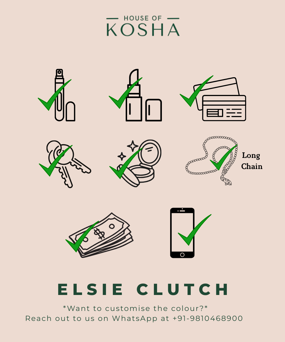 Elsie Gold & Silver Suede Clutch