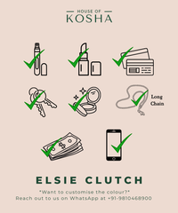 Elsie Gold & Silver Suede Clutch