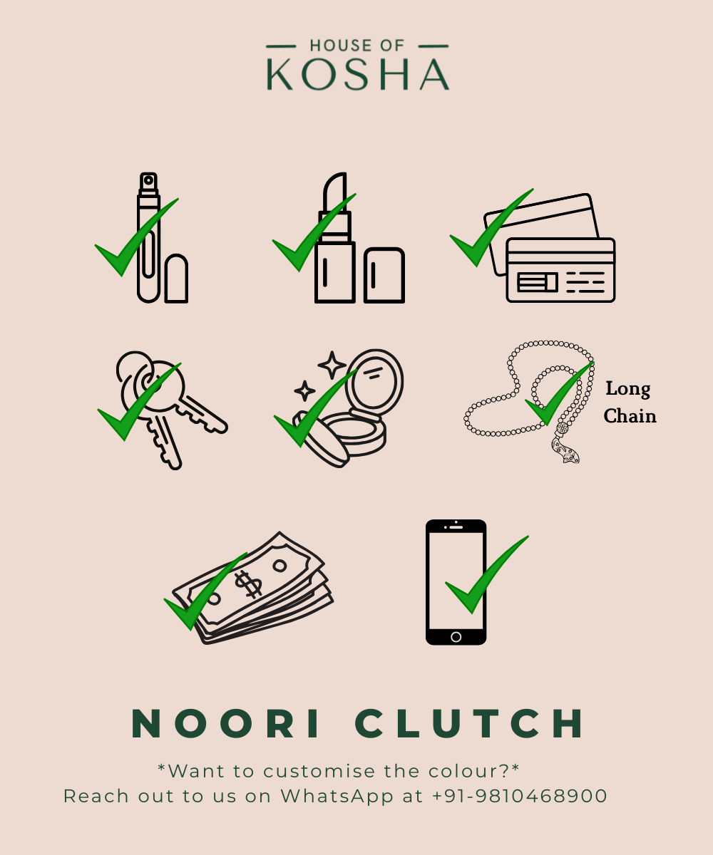 Noori Multicolor Suede Embellished Clutch