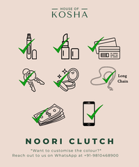 Noori Multicolor Suede Embellished Clutch