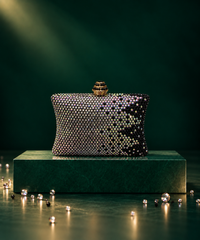 Pixie Black Ombre Rhinstone Pillow clutch