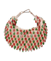 Noor Multi-Colour Suede Embellished Bag