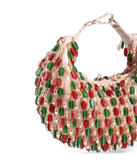 Noor Multi-Colour Suede Embellished Bag