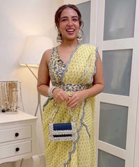 Elana Denim Pearl Embellished Mini Bag