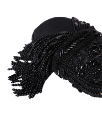 Azmat Black Suede Embellished Capsule Bag