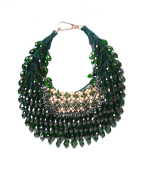 Alara Green Suede Embellished Hobo Bag